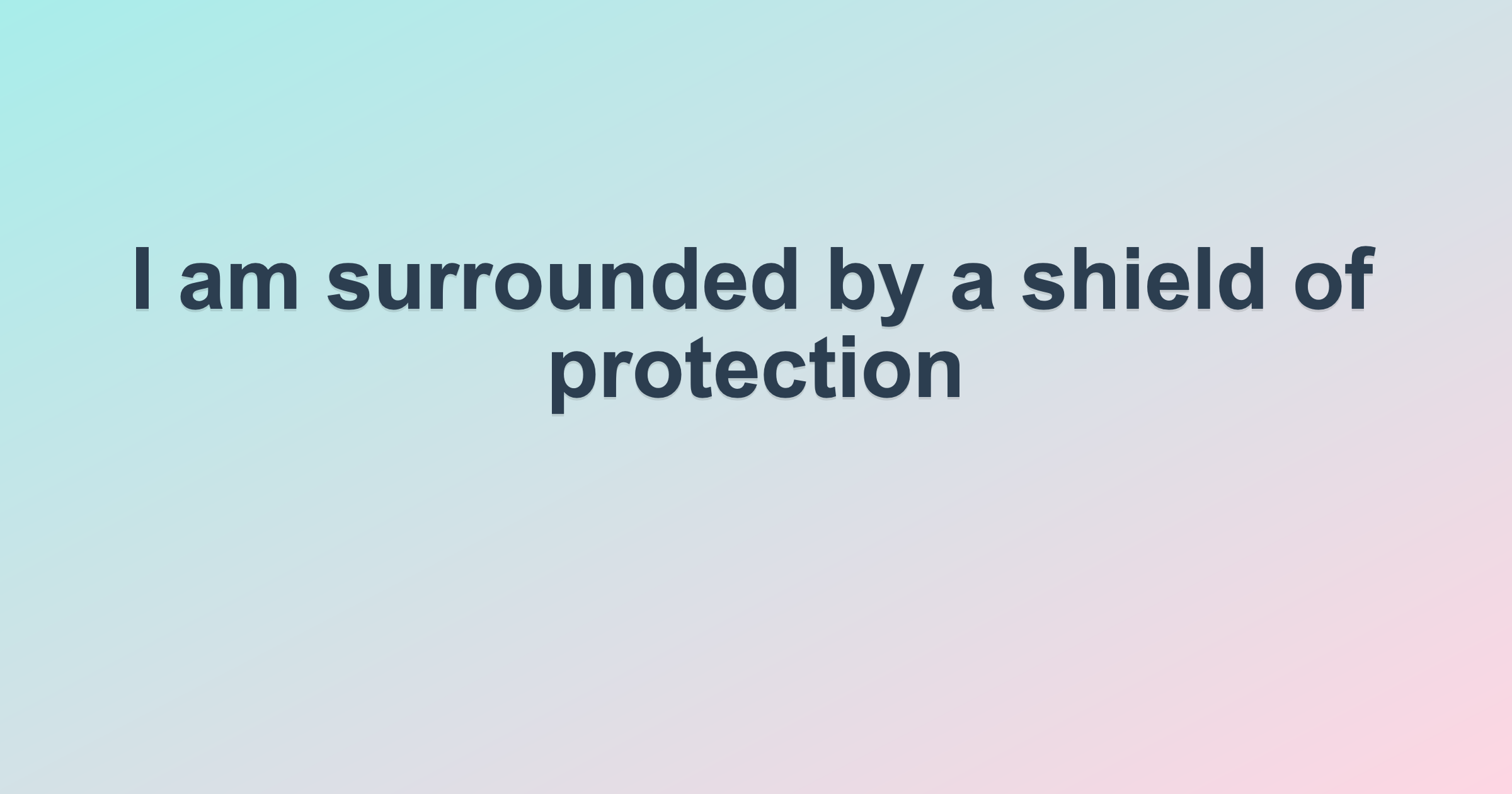 I am surrounded by a shield of protection